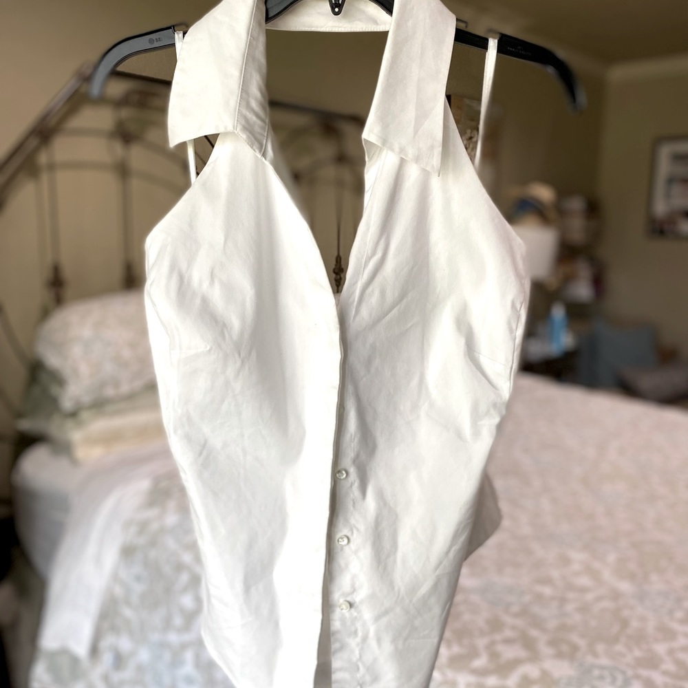 Cute halter button up- White House Black Market